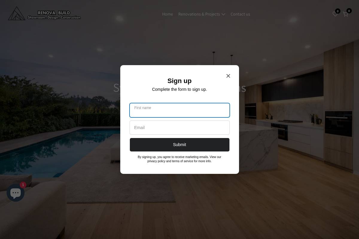 Renovabuild homepage screenshot