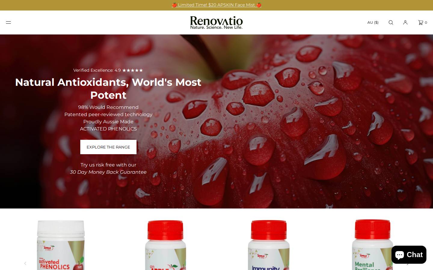 renovatio.com.au homepage screenshot