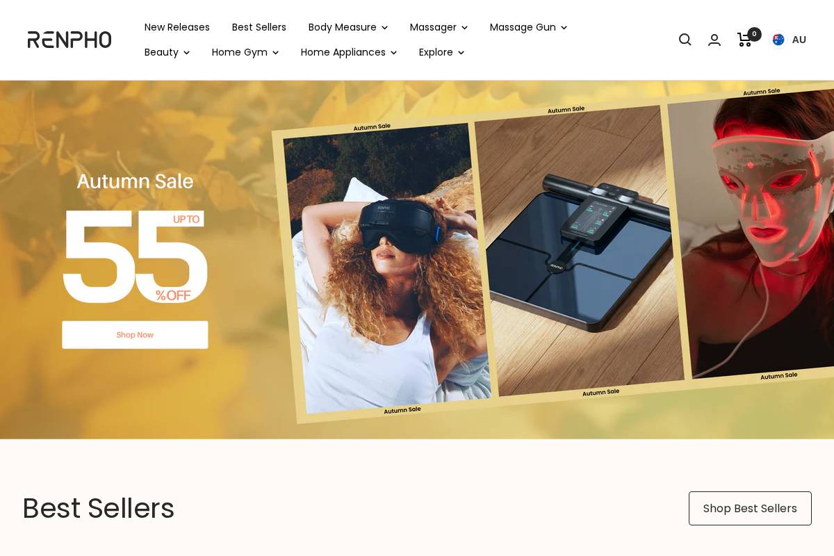 Renpho homepage screenshot