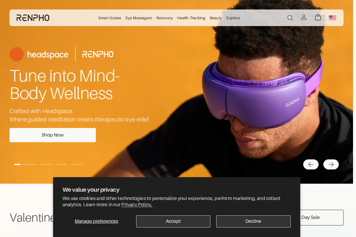 Renpho homepage screenshot