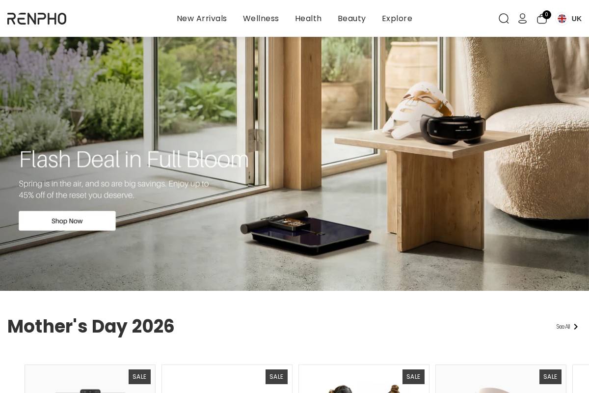 Renpho homepage screenshot