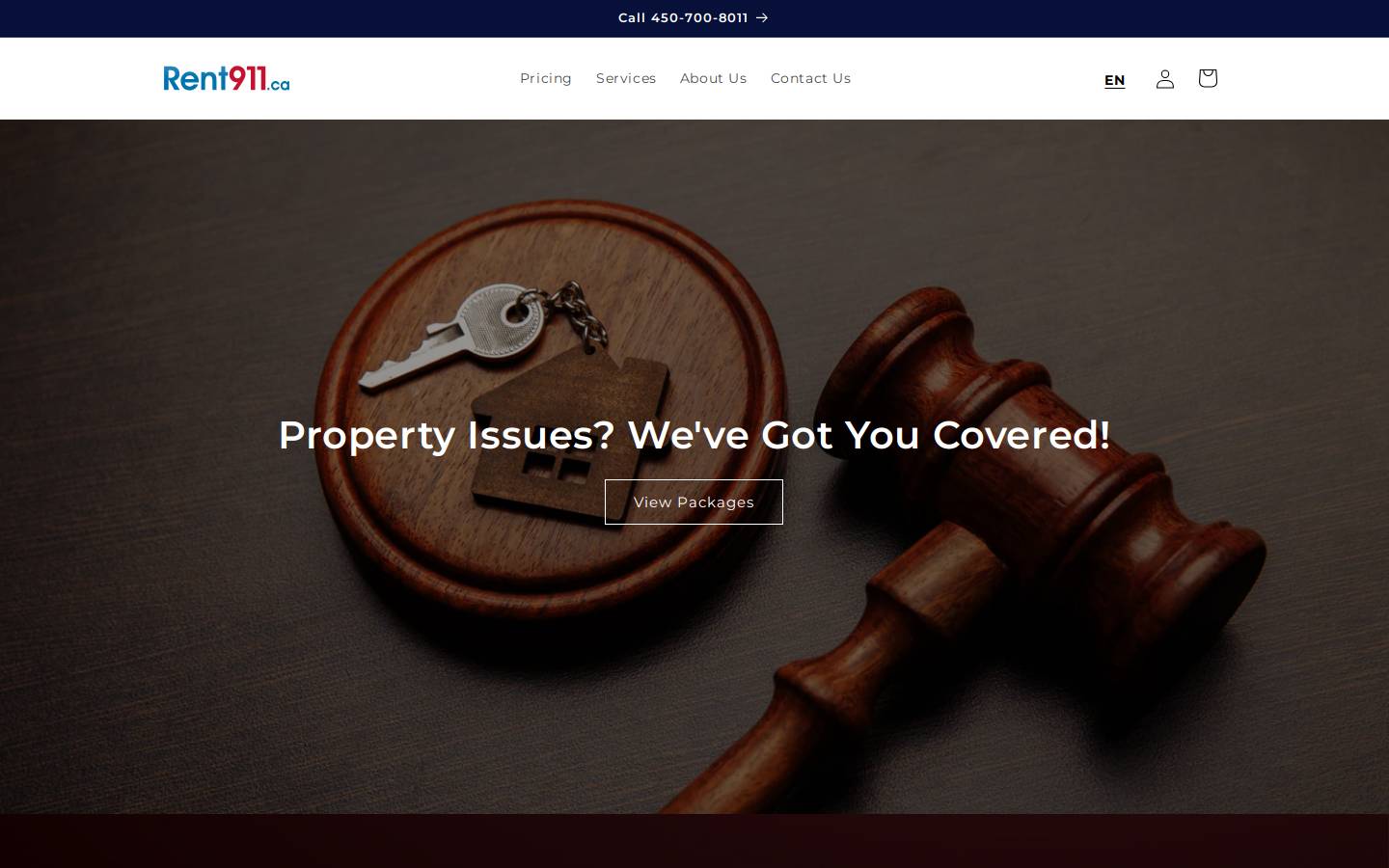 rent911.ca homepage screenshot