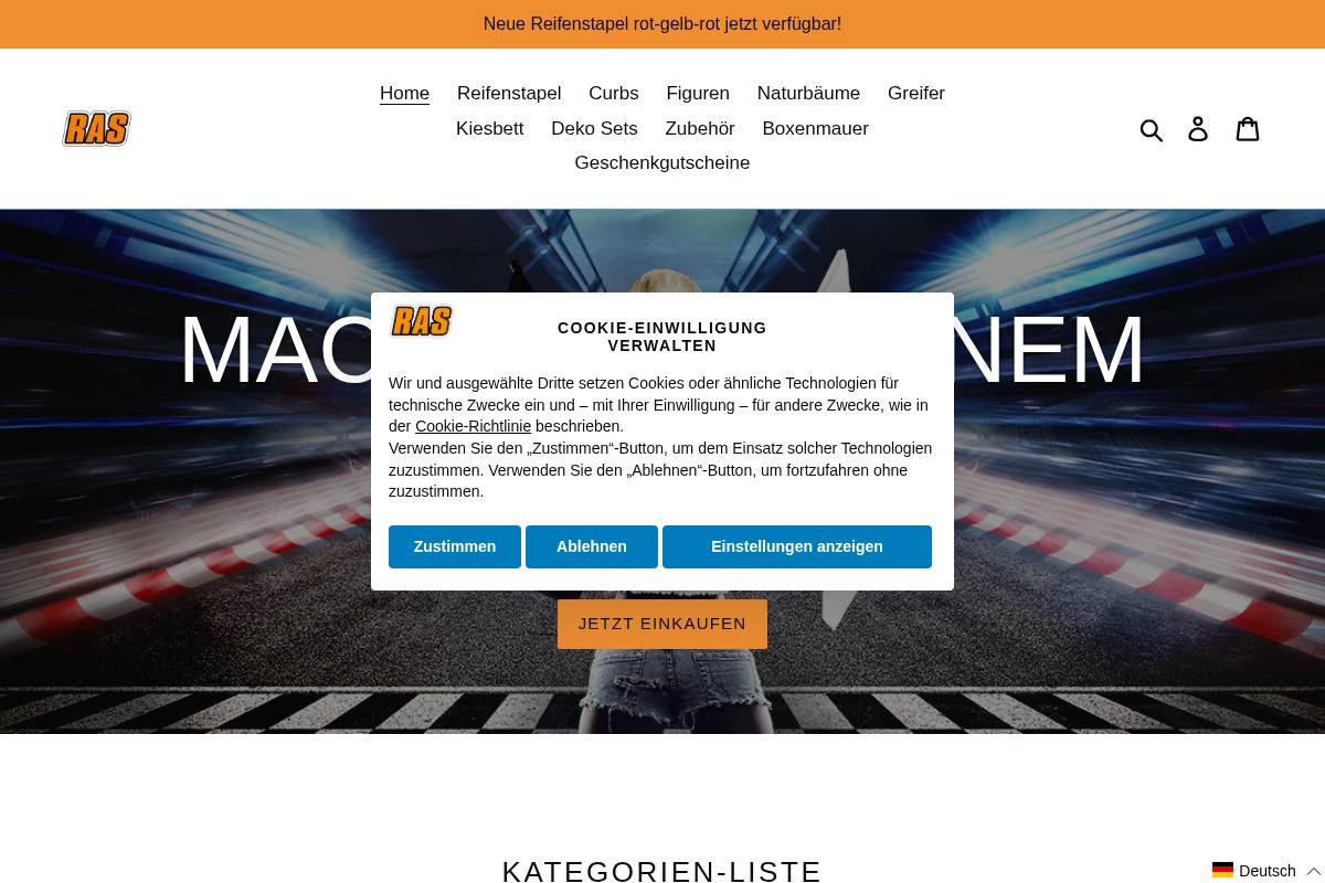 rentaslotfire.de homepage screenshot
