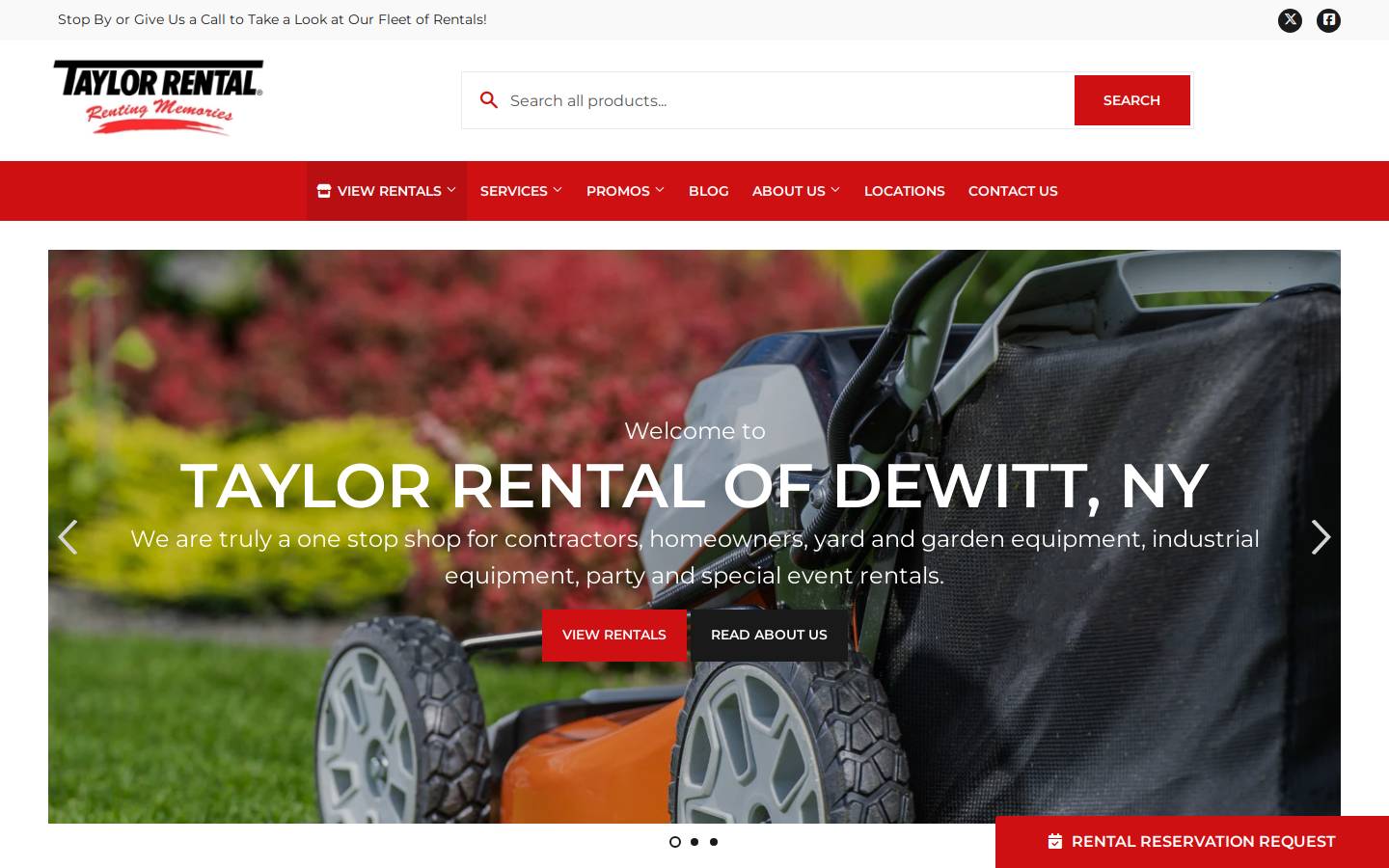 rentingmemories.com homepage screenshot