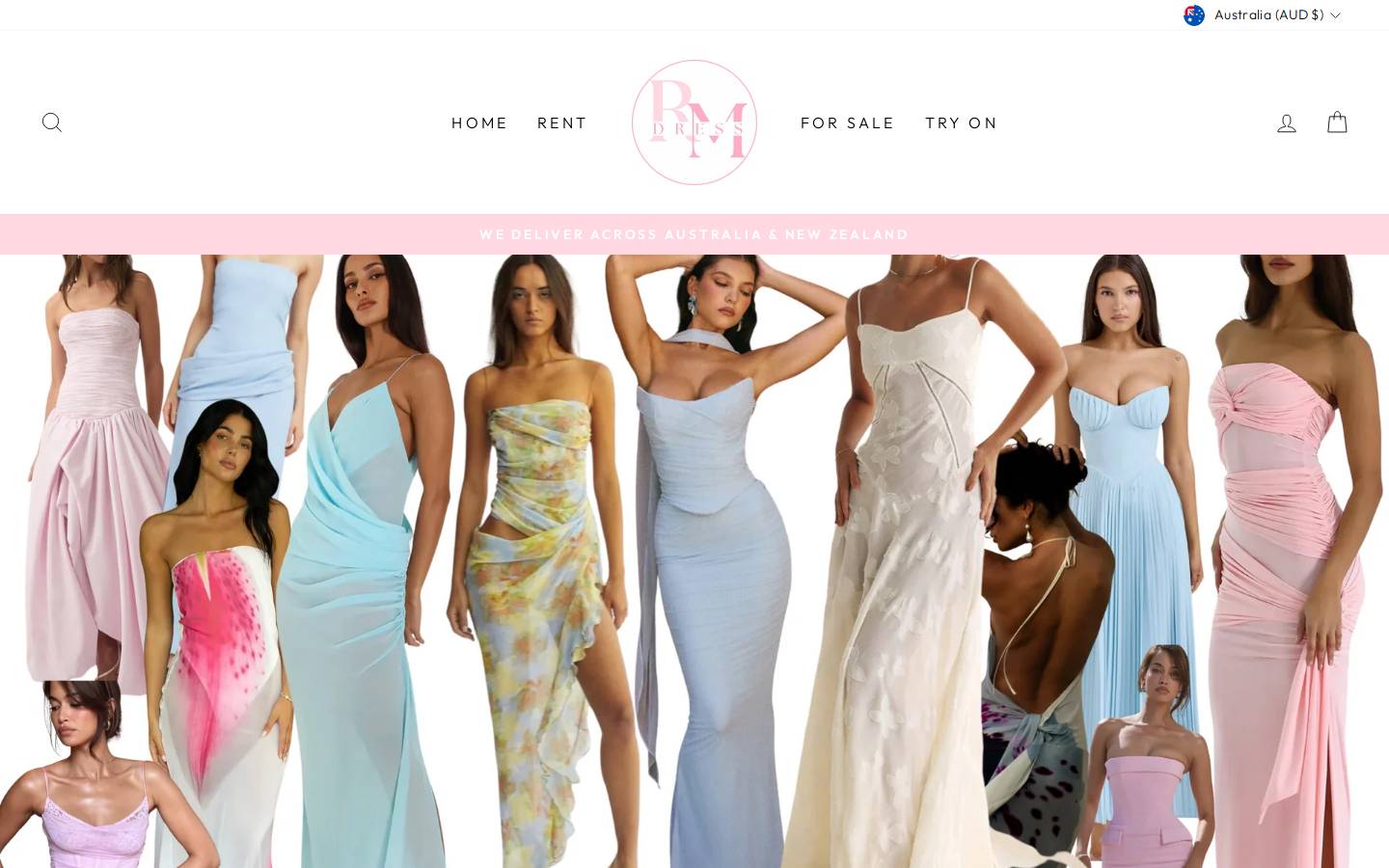 rentmydress.shop homepage screenshot