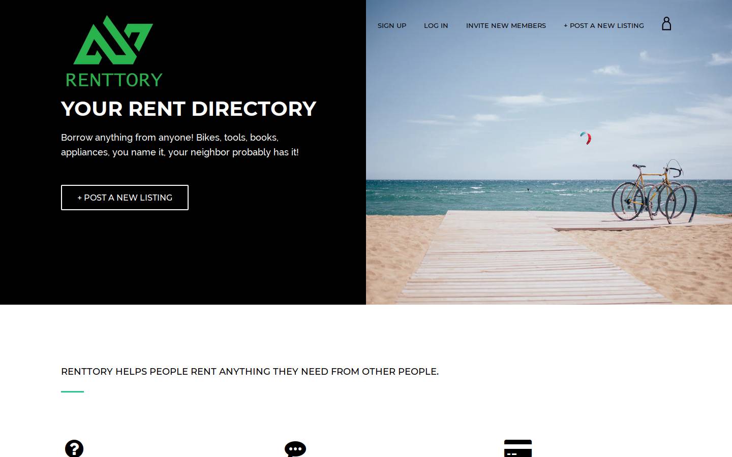 renttory.com homepage screenshot
