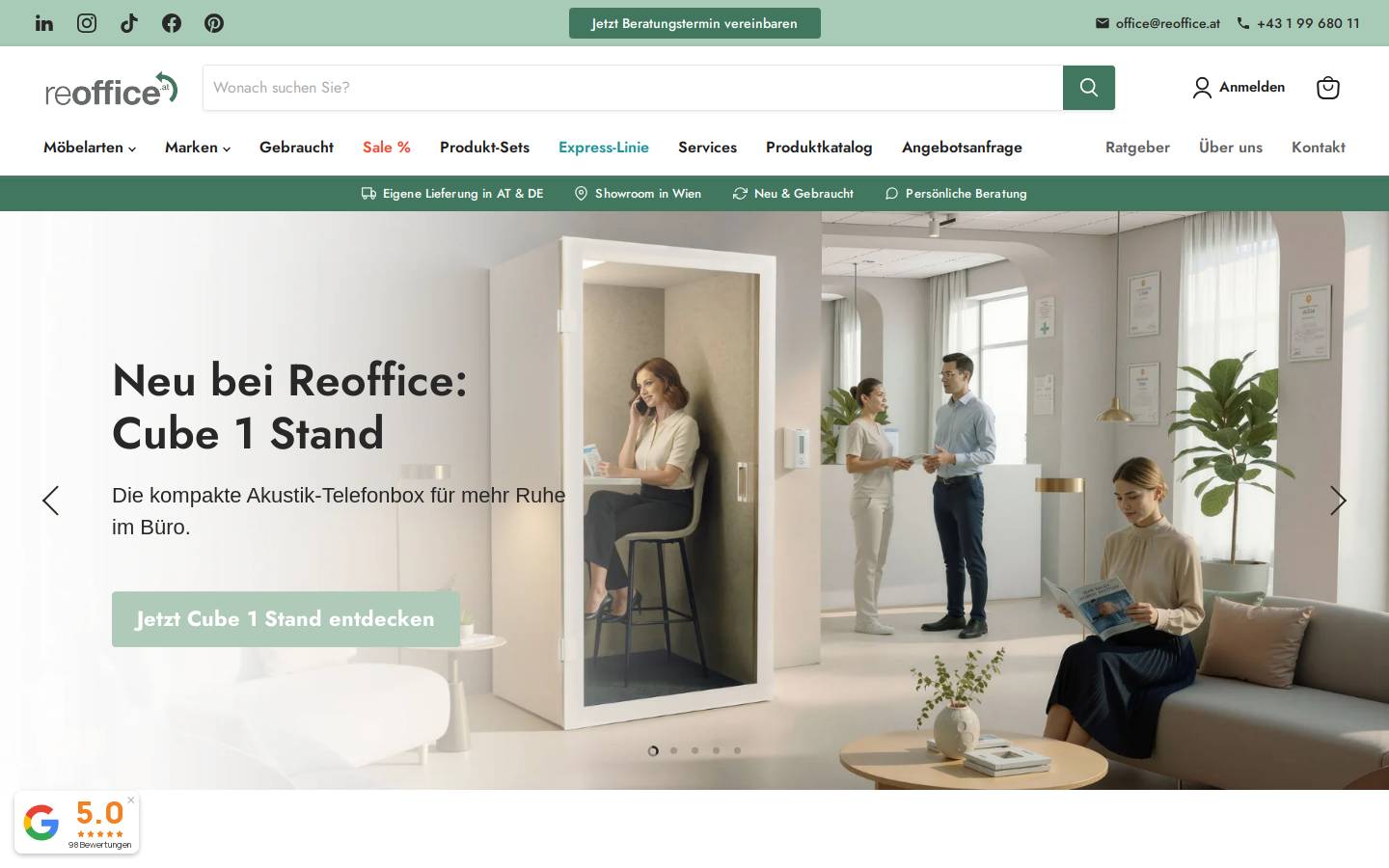 reoffice.at homepage screenshot