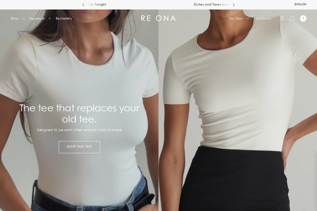 RE ONA homepage screenshot