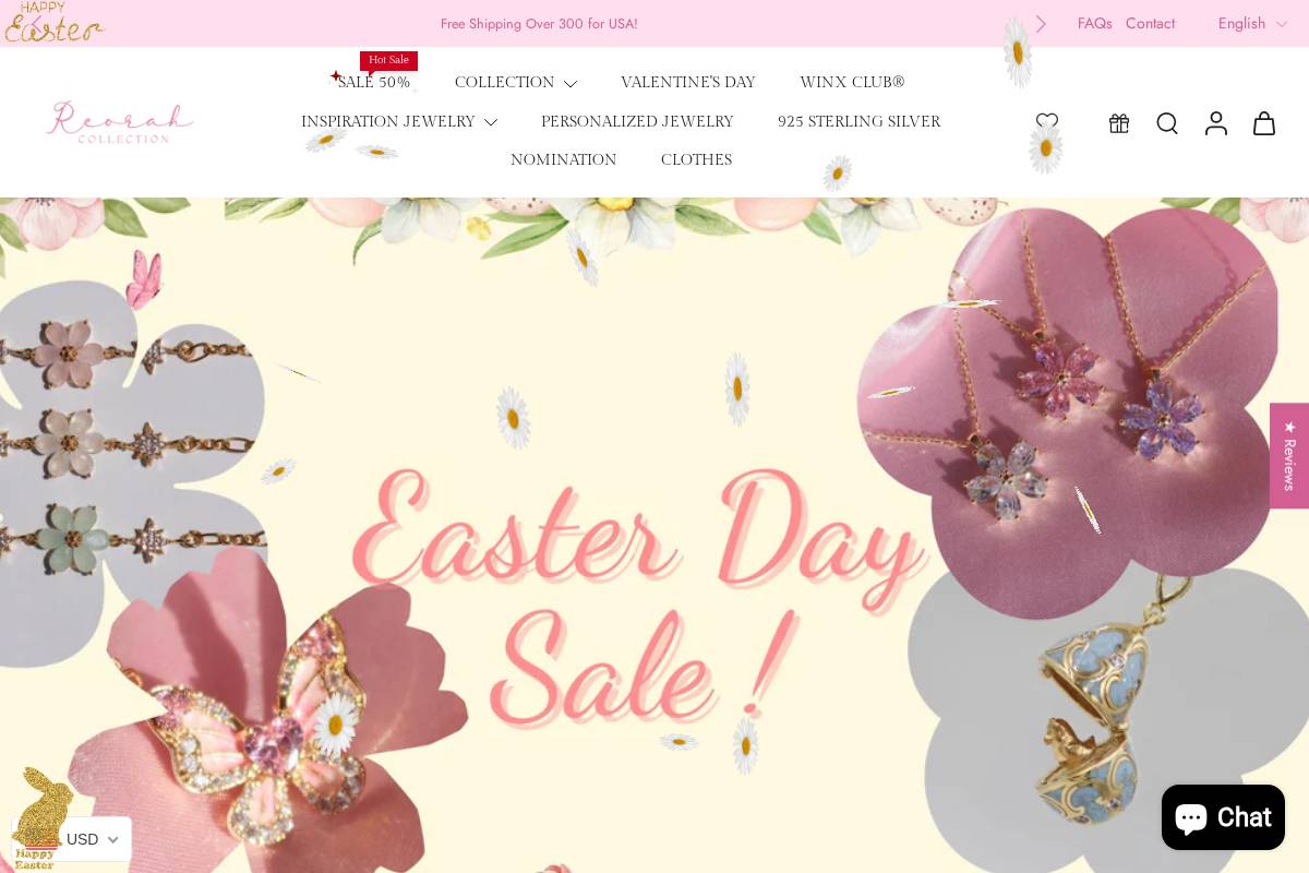 reorahcollection.com homepage screenshot