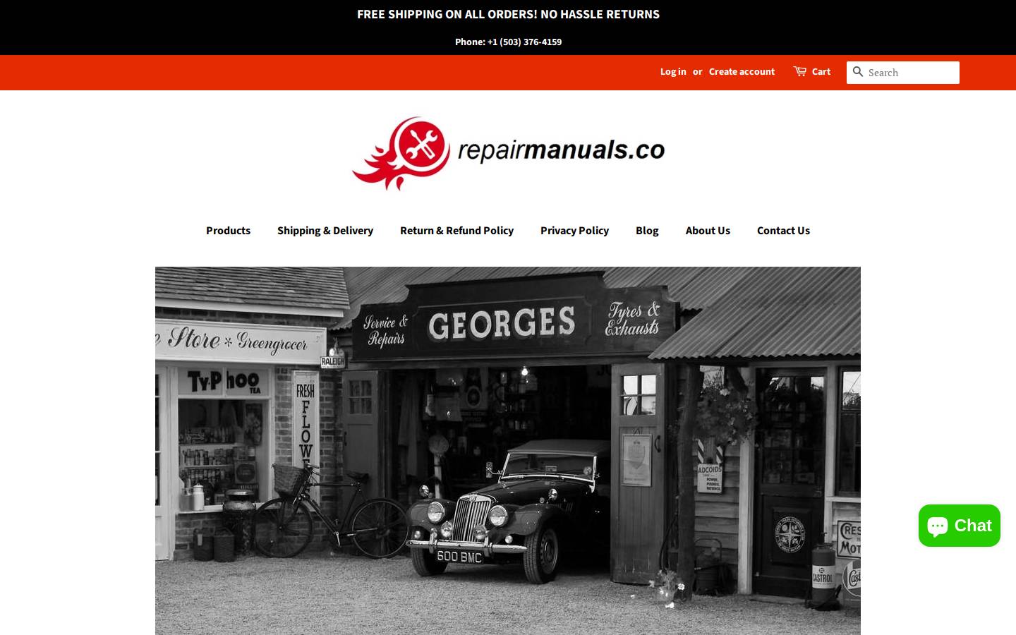 Repairmanuals homepage screenshot