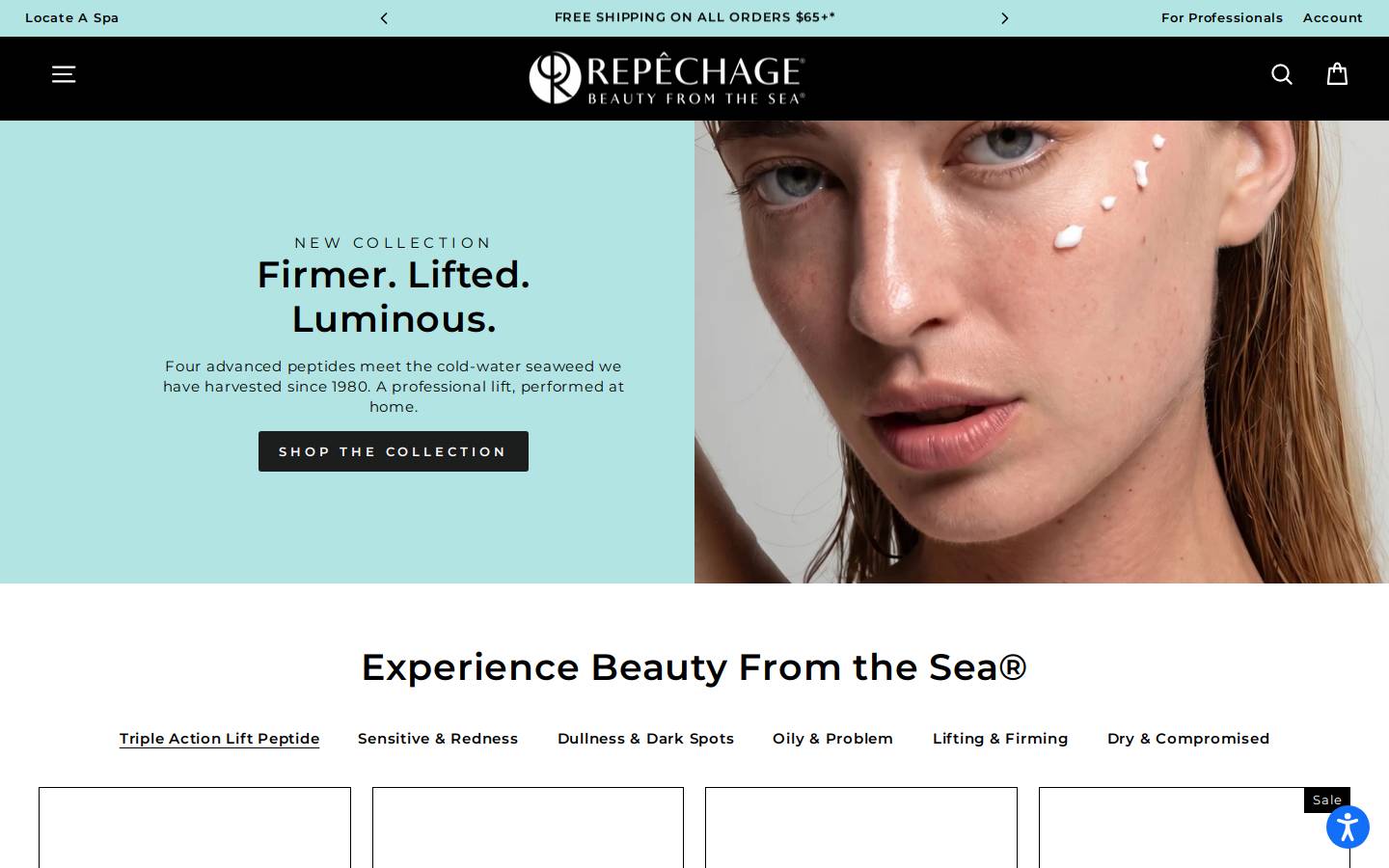 Repechage Beauty From The Sea homepage screenshot