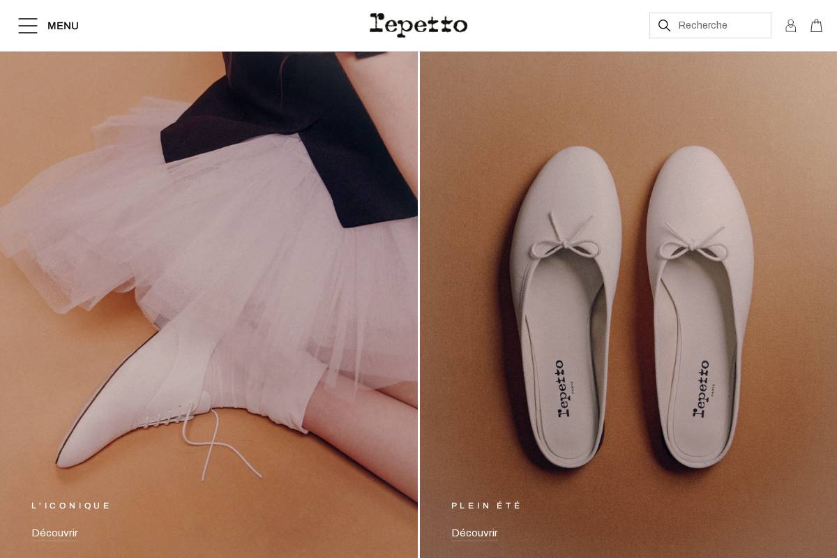 Repetto homepage screenshot