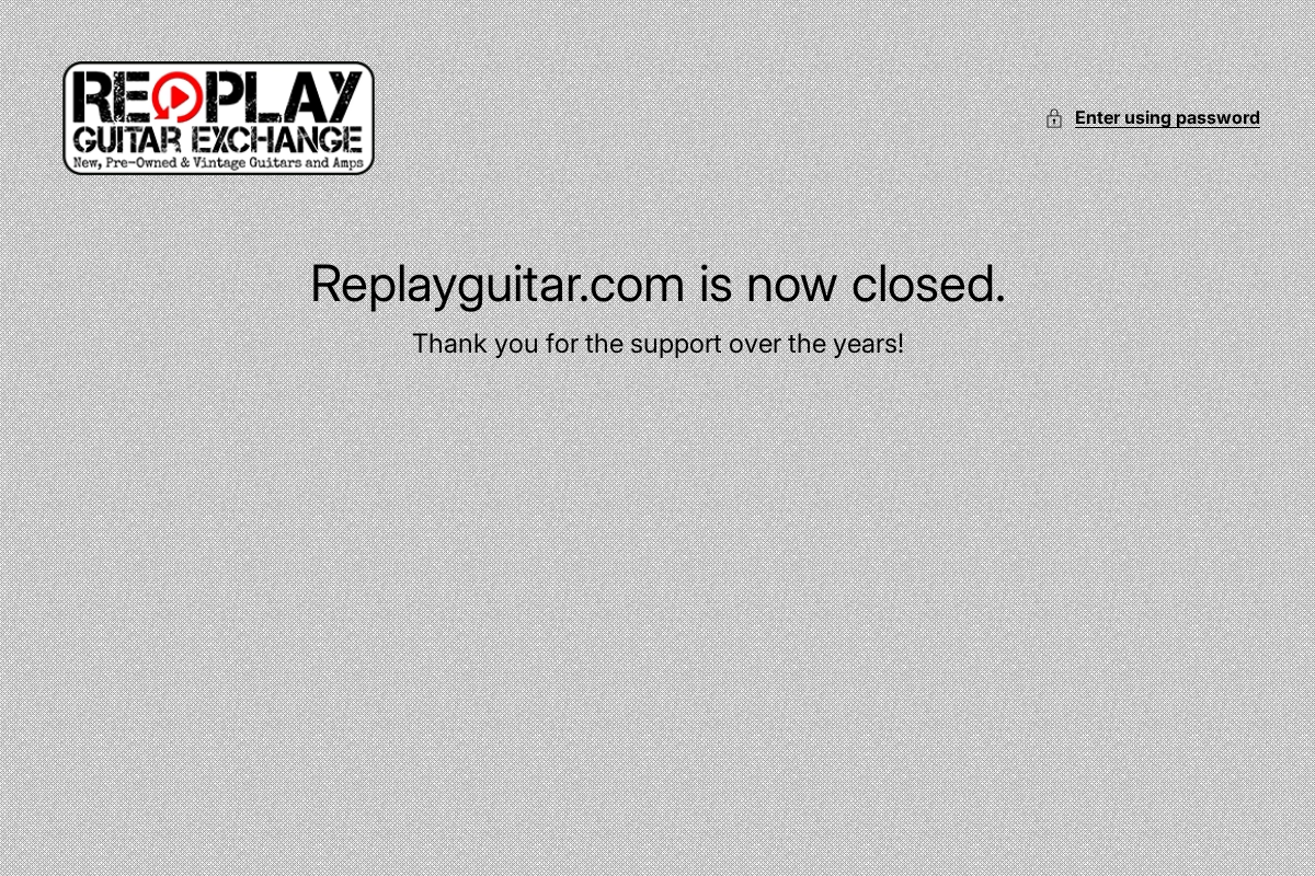 replayguitar.com homepage screenshot