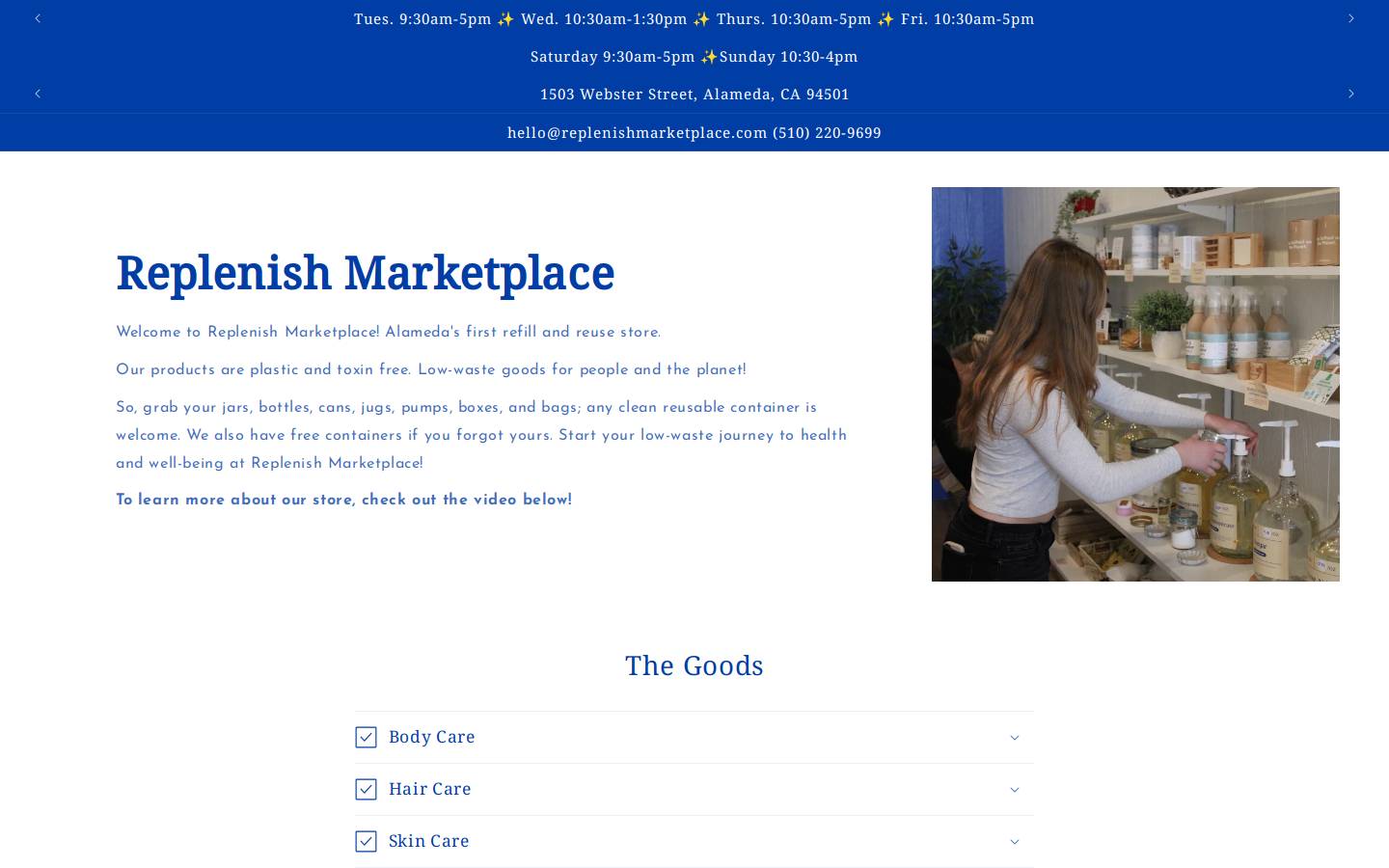 replenishmarketplace.com homepage screenshot