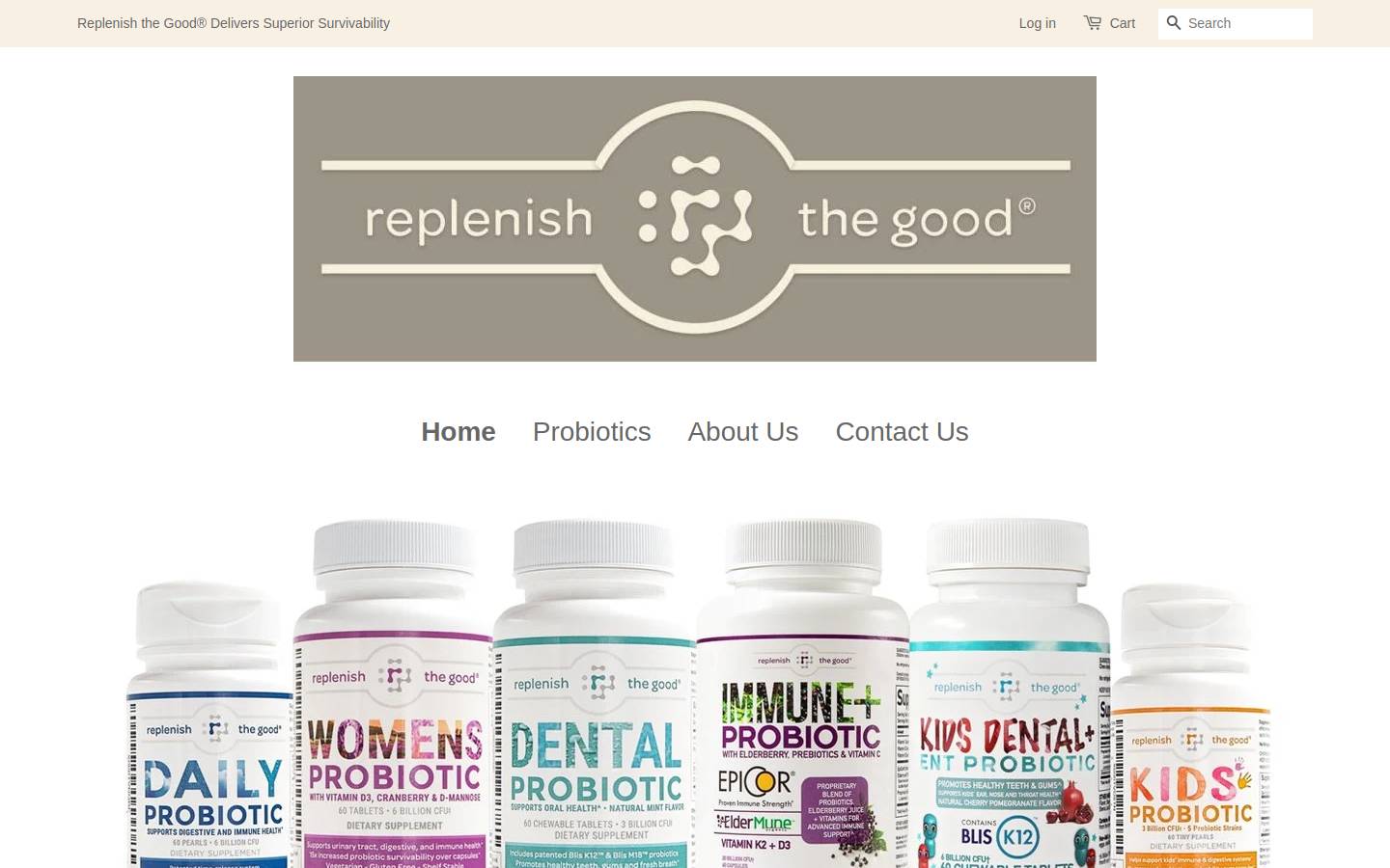 replenishthegood.com homepage screenshot