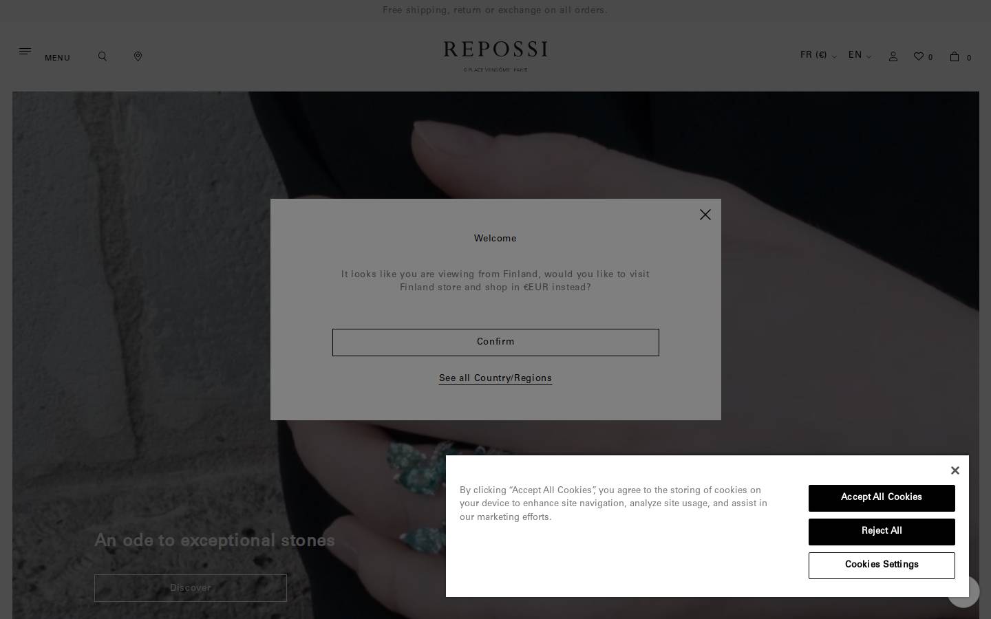 Repossi homepage screenshot