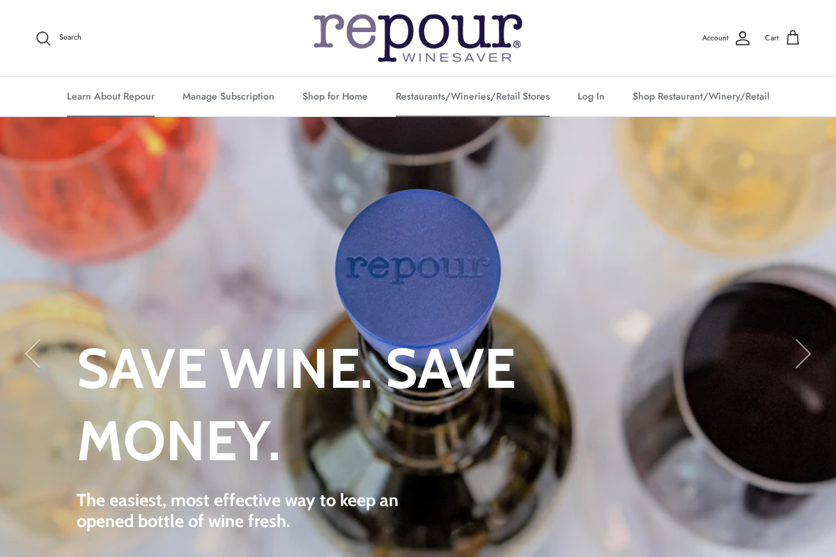 repour.com homepage screenshot