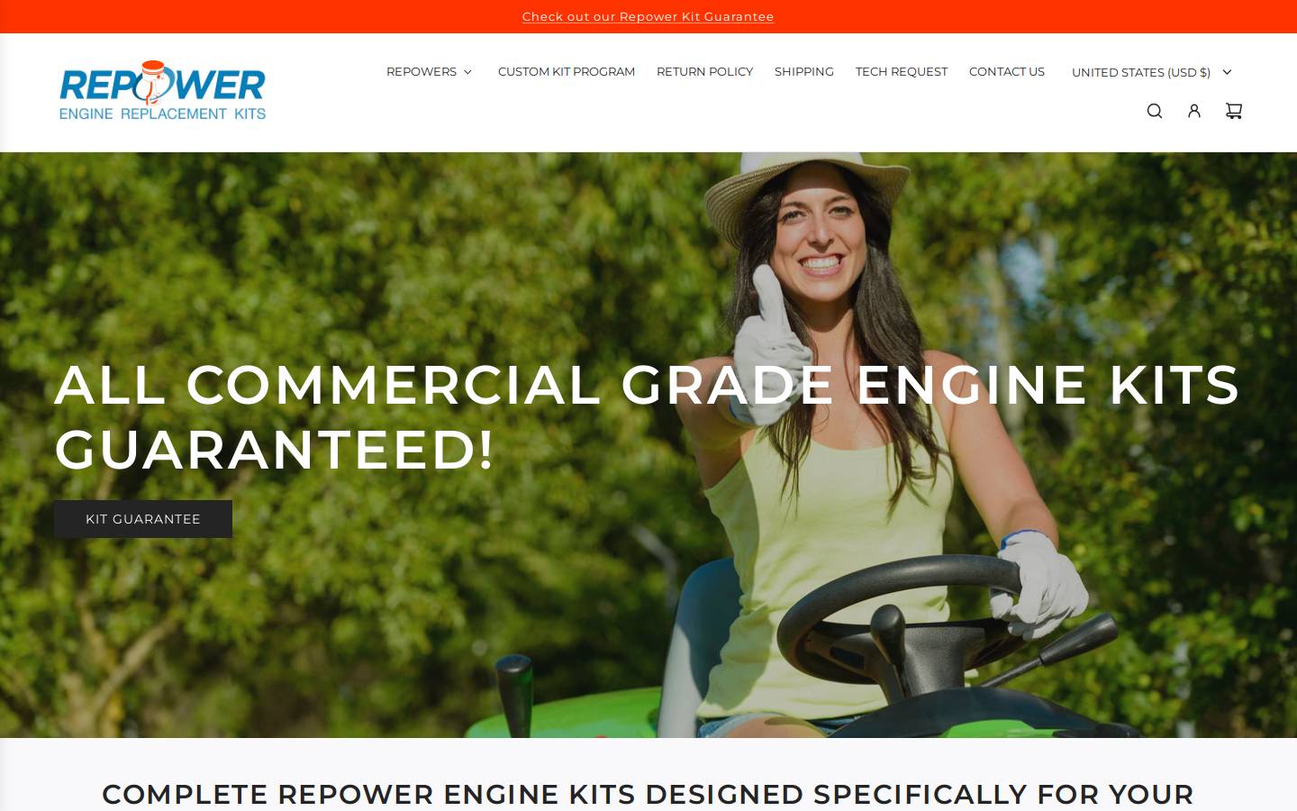 Repower Specialists homepage screenshot