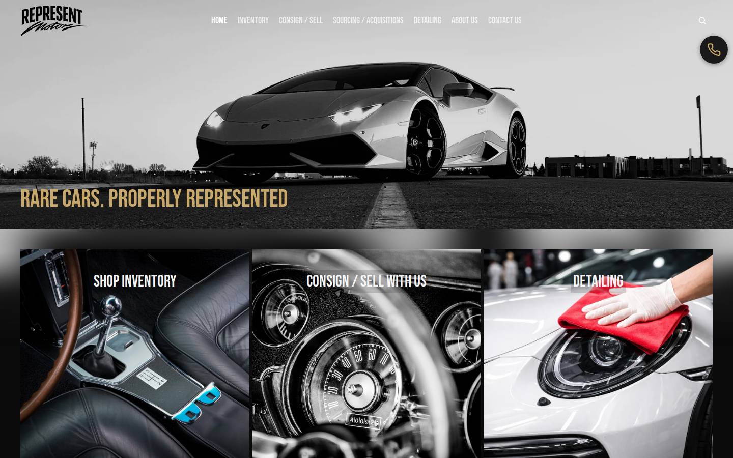 representmotors.com homepage screenshot
