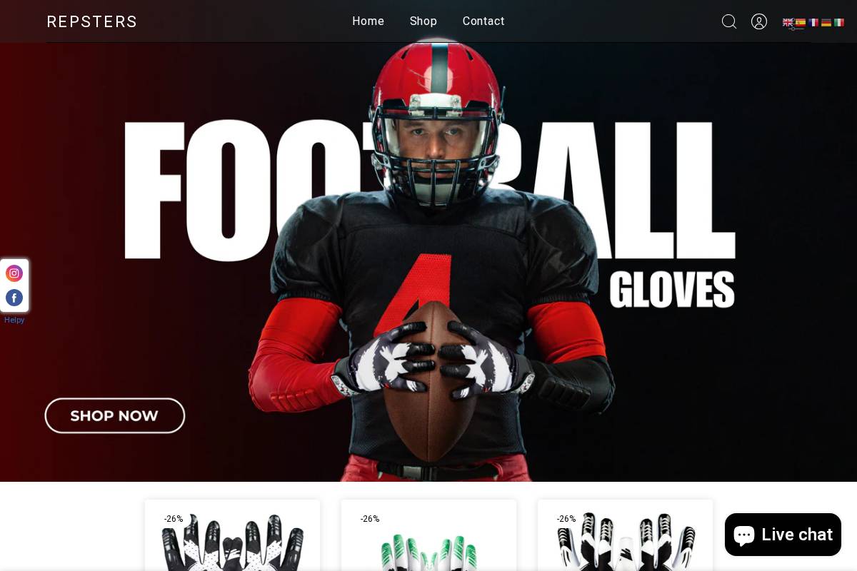 repsters.com homepage screenshot