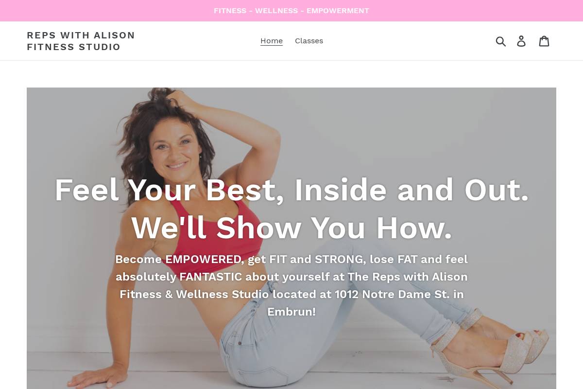 repswithalison.com homepage screenshot