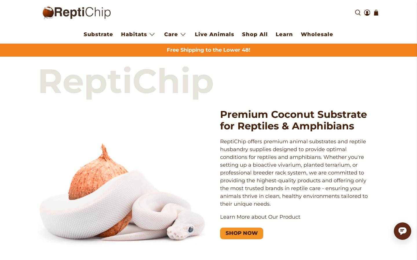 reptichip.com homepage screenshot