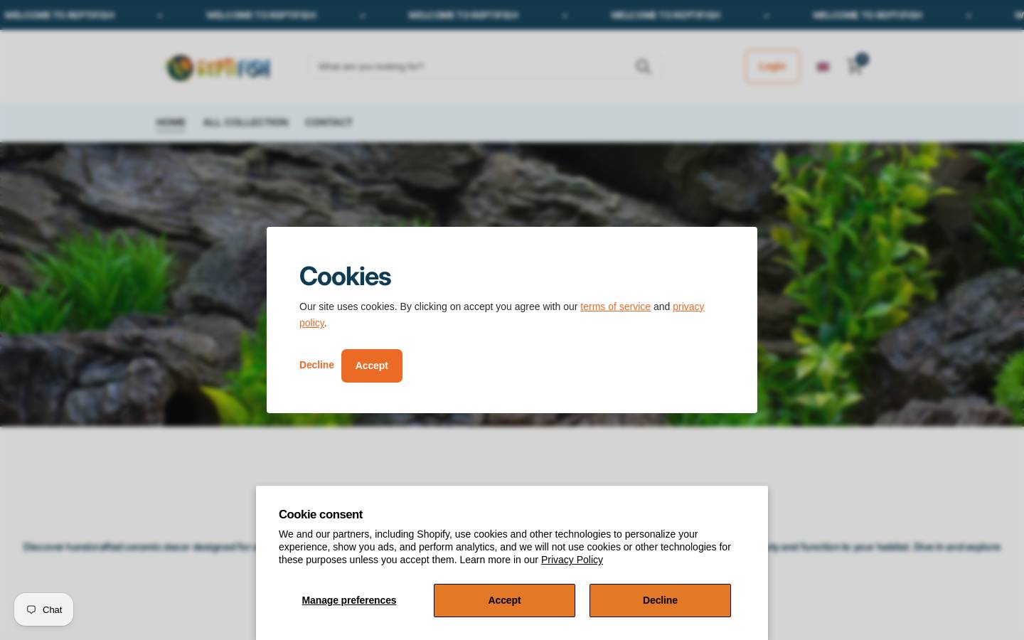 reptifish.com homepage screenshot