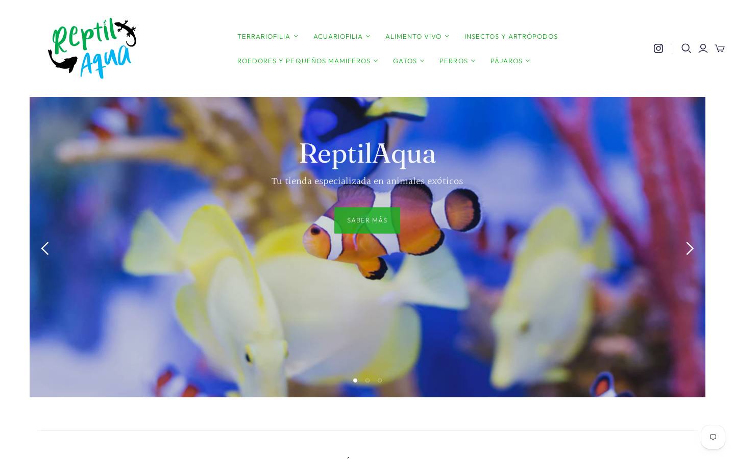reptilaqua.com homepage screenshot