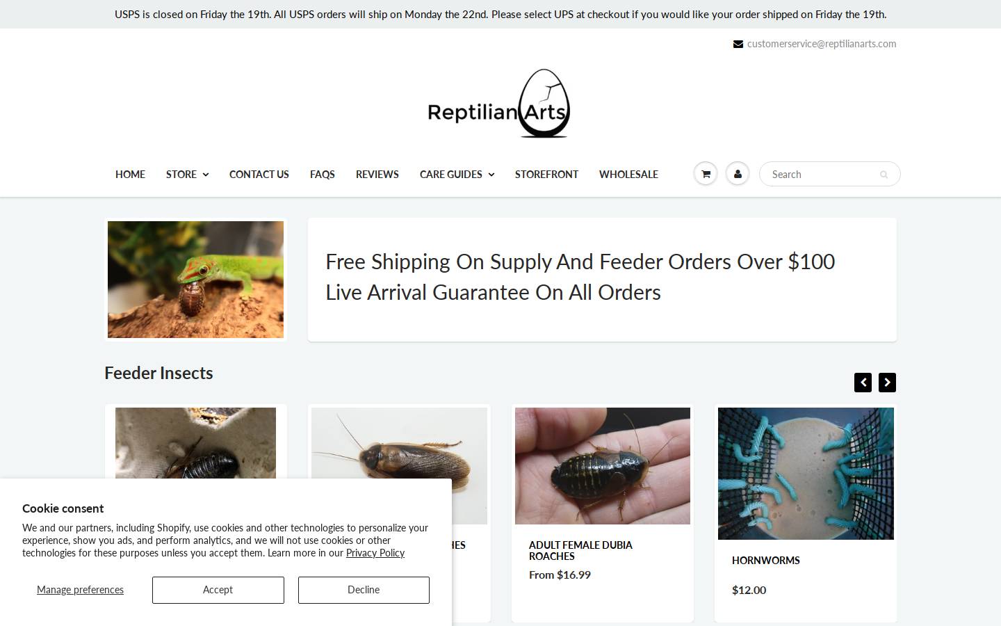 reptilianart.com homepage screenshot