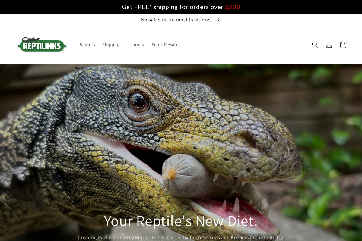 reptilinks.com homepage screenshot