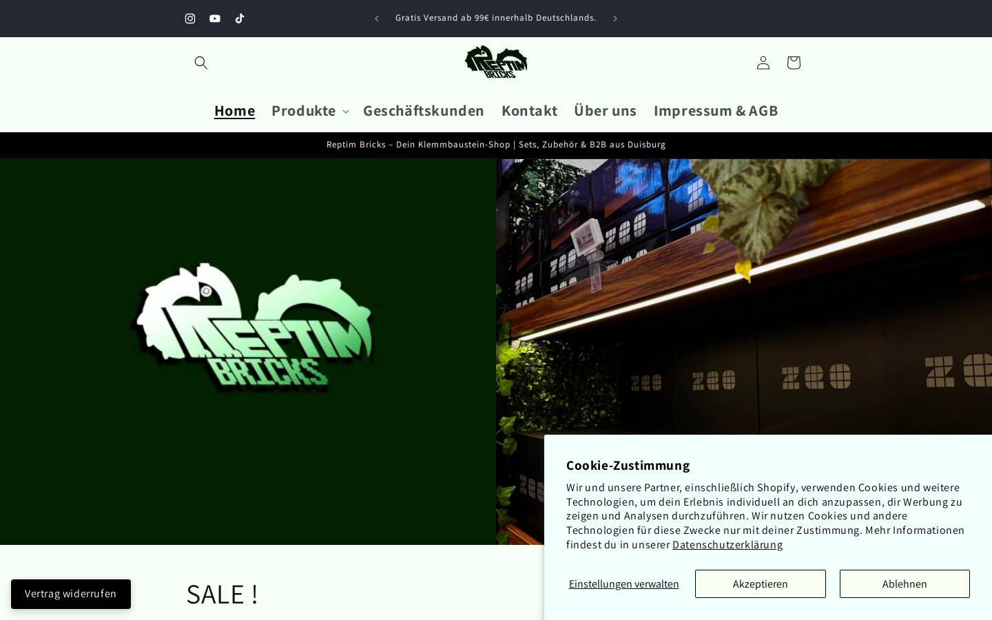 Reptim homepage screenshot