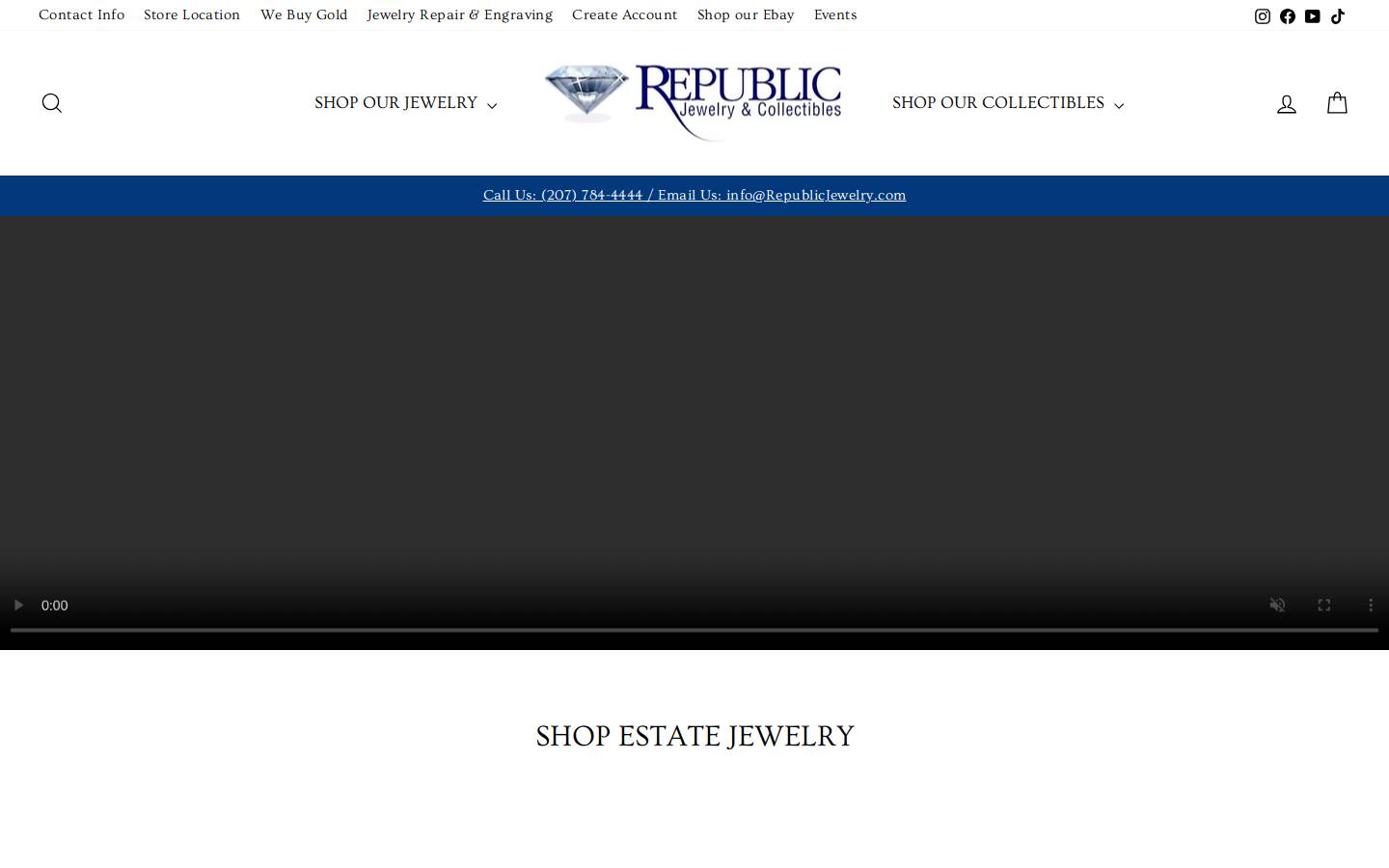 republicjewelry.com homepage screenshot