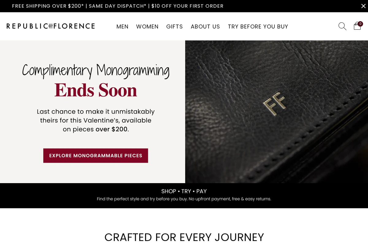 Republic of Florence homepage screenshot