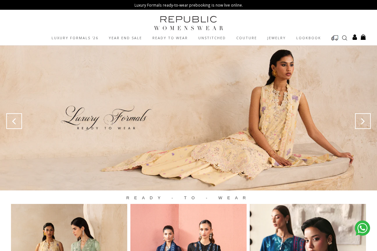 Republic Womenswear homepage screenshot