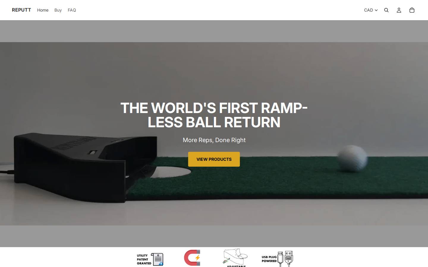 reputt.golf homepage screenshot