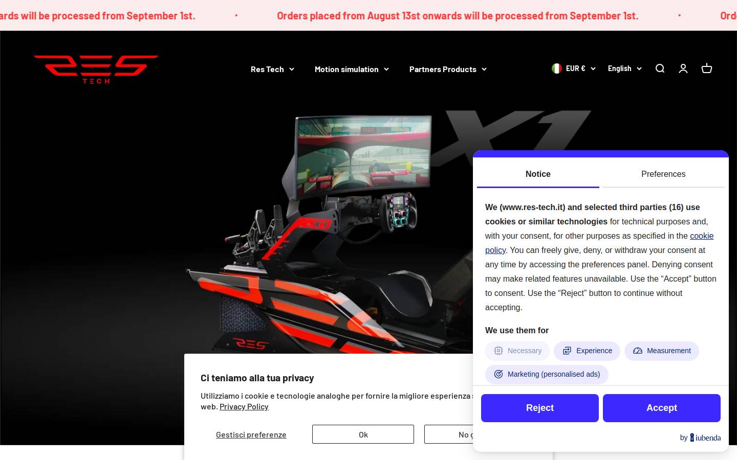 Res Tech homepage screenshot