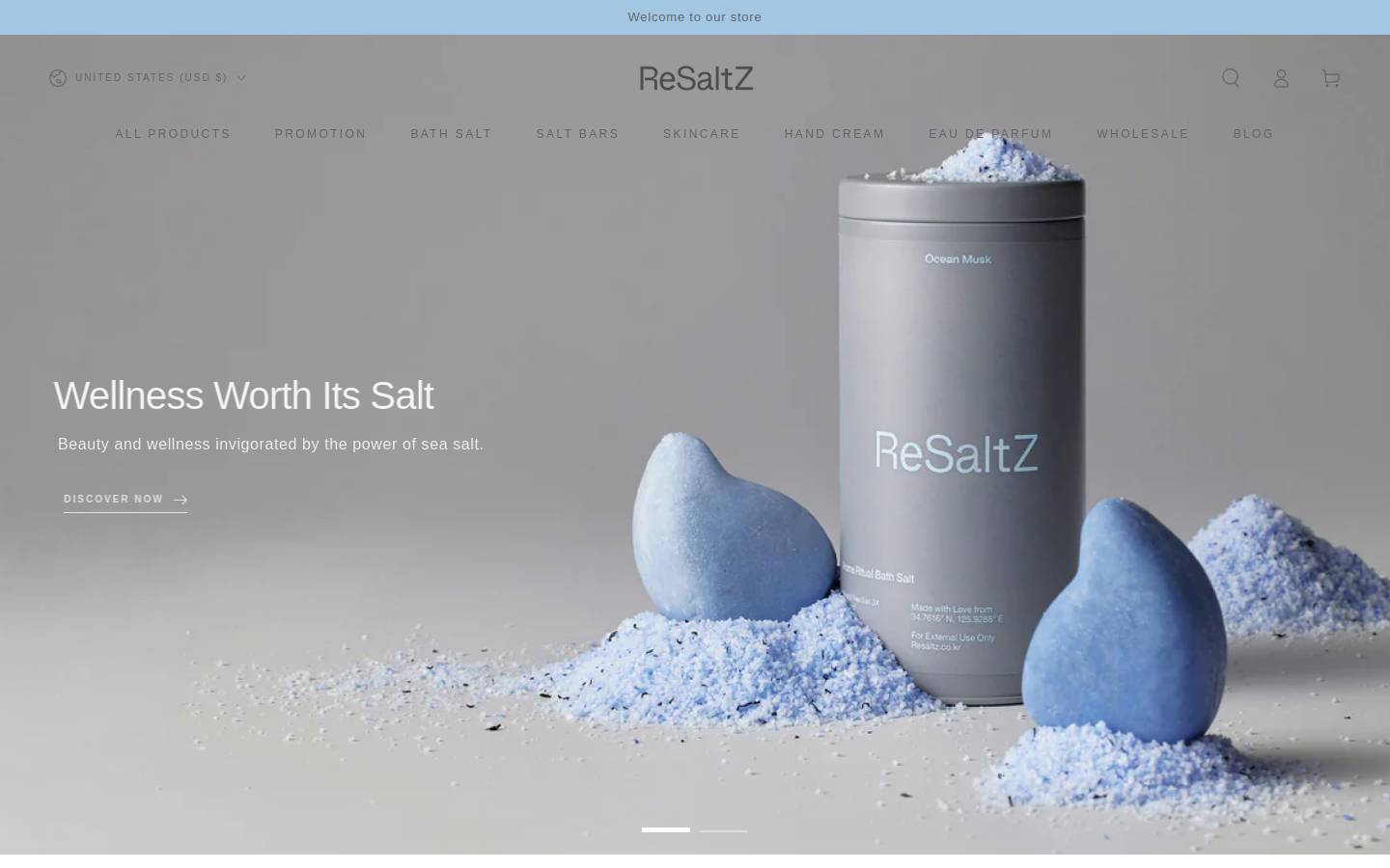 resaltzwellness.com homepage screenshot