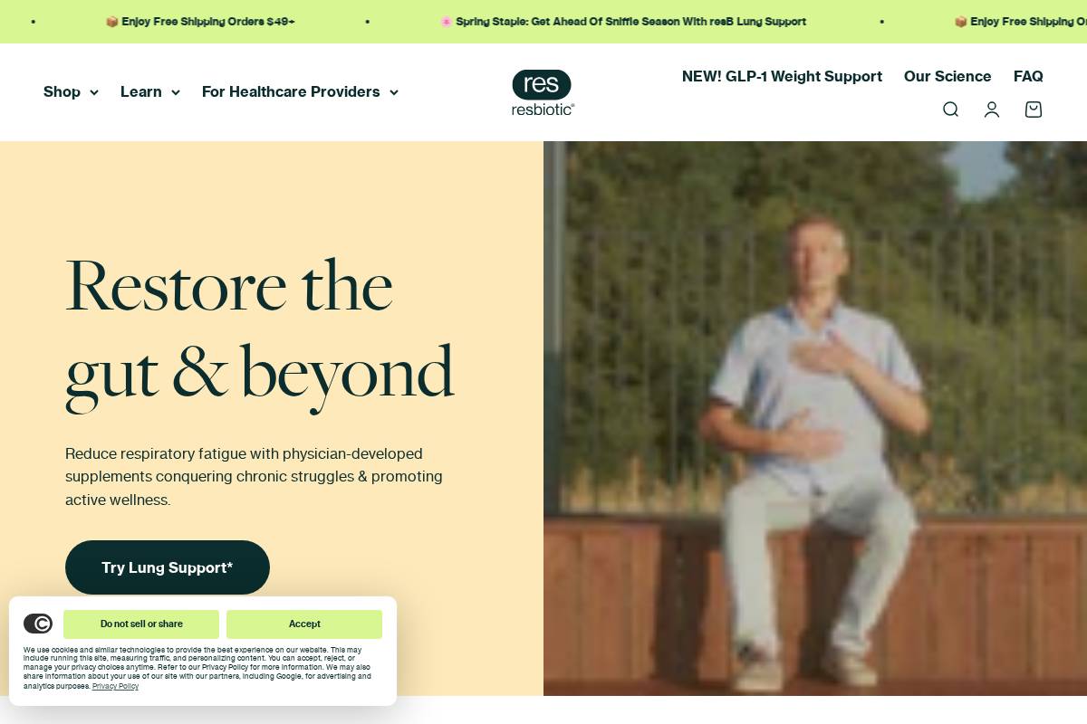 resbiotic.com homepage screenshot
