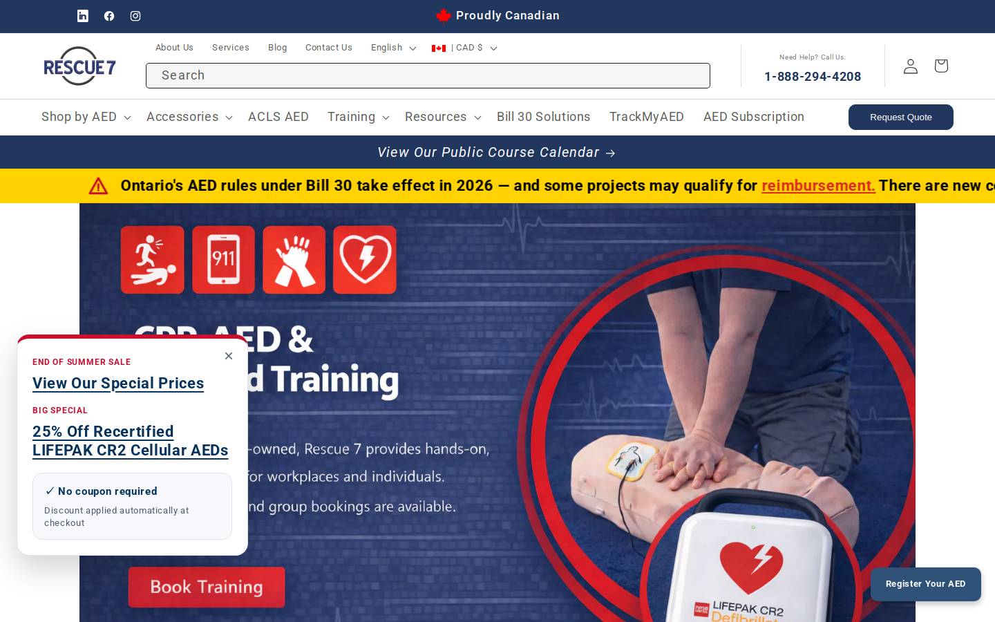 rescue7.net homepage screenshot