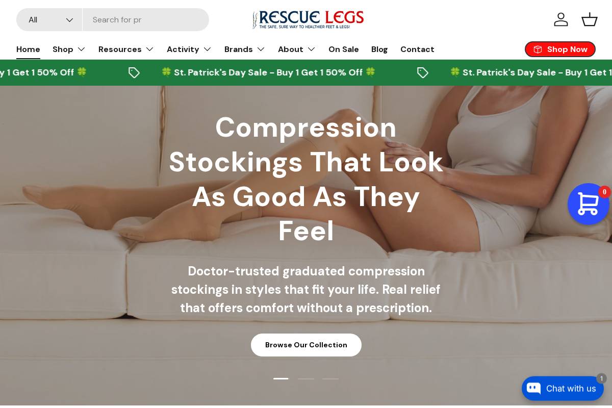 rescuelegs.com homepage screenshot
