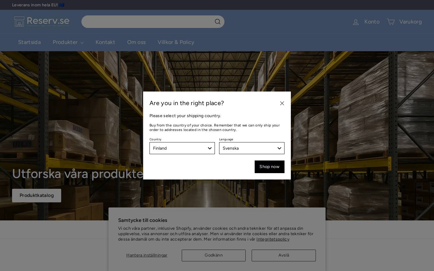 Reserv homepage screenshot