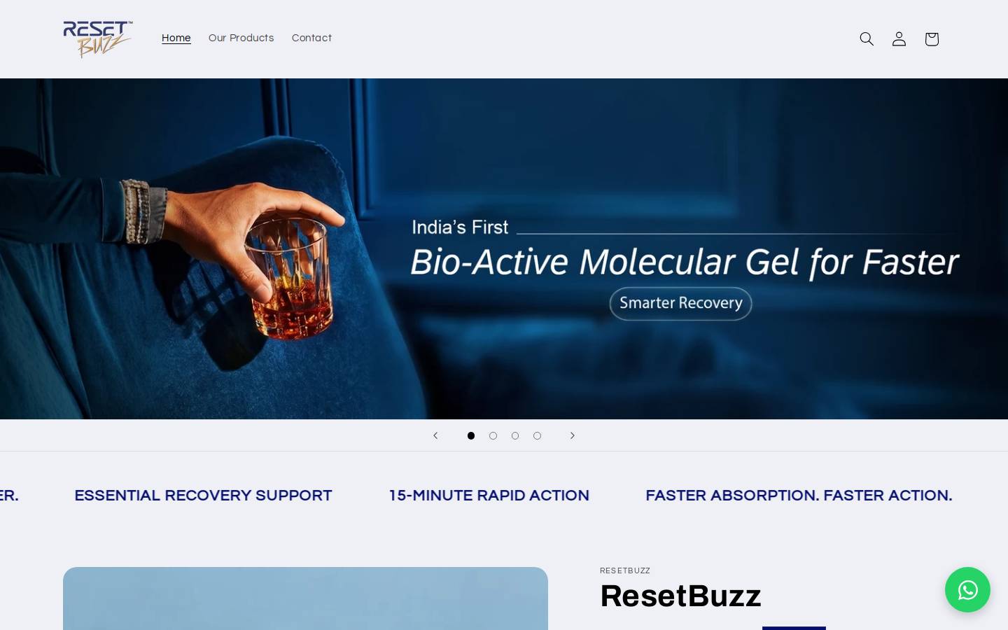 resetbuzz.com homepage screenshot