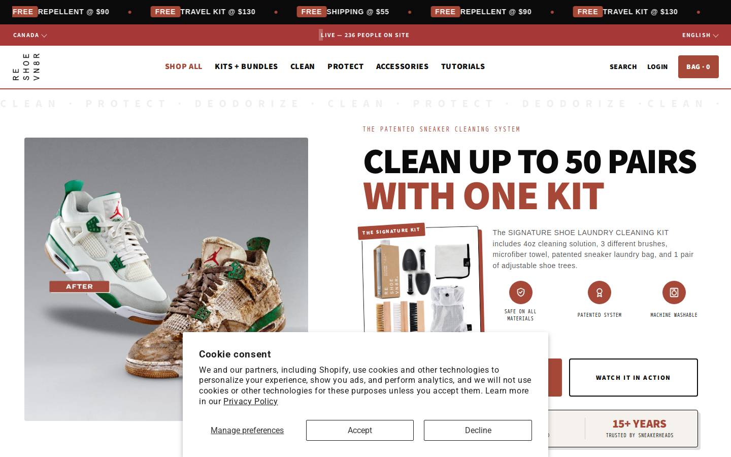 Reshoevn8r homepage screenshot