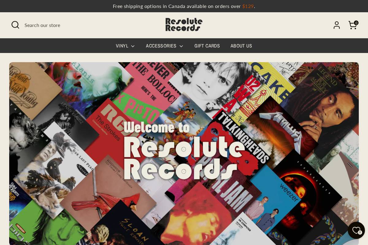 Resoluterecords homepage screenshot