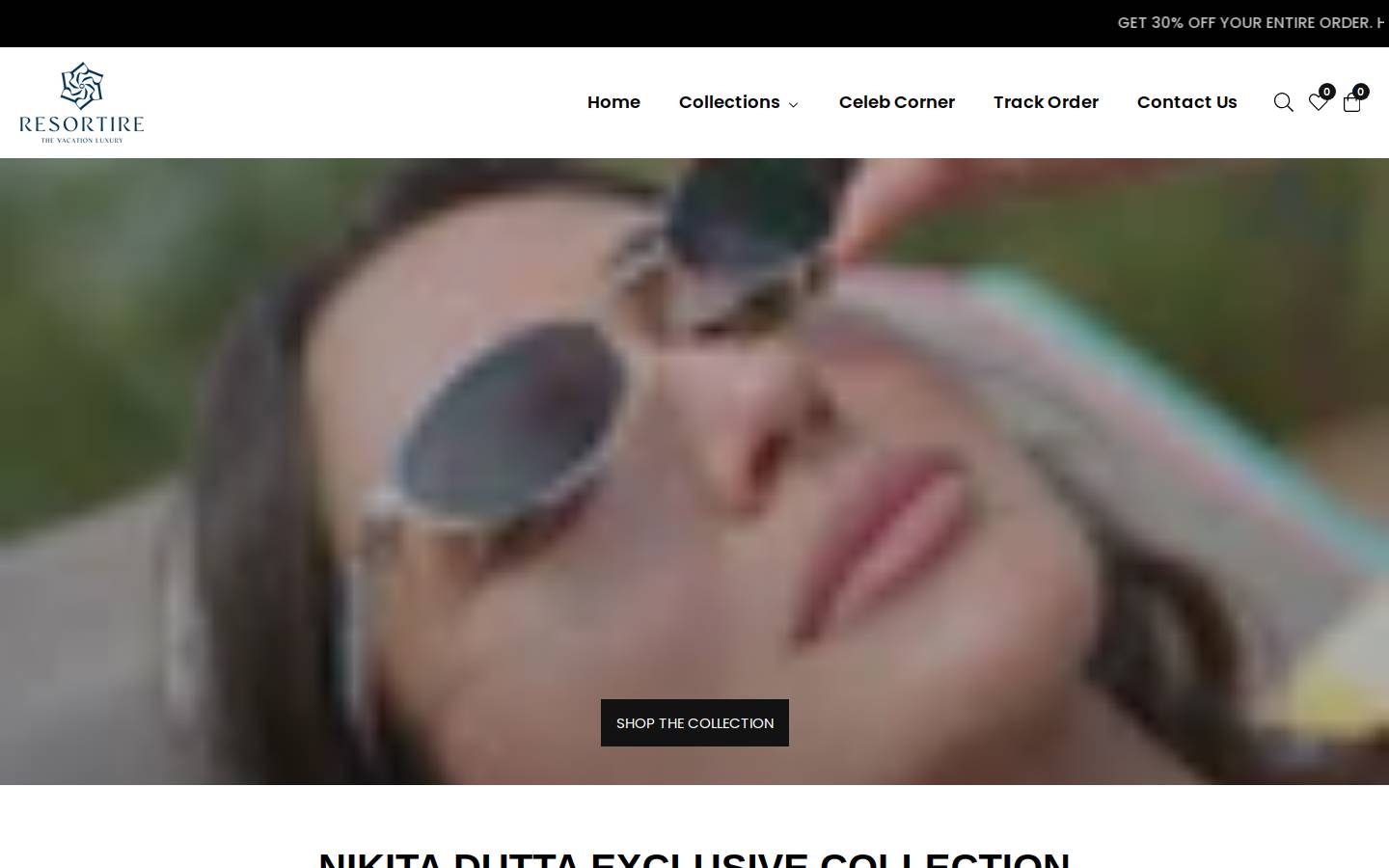 resortire.com homepage screenshot