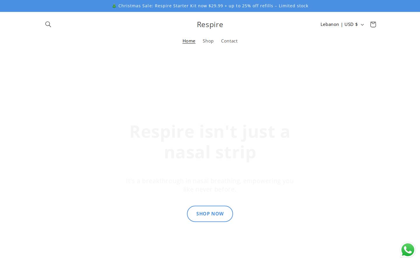 respireleb.com homepage screenshot
