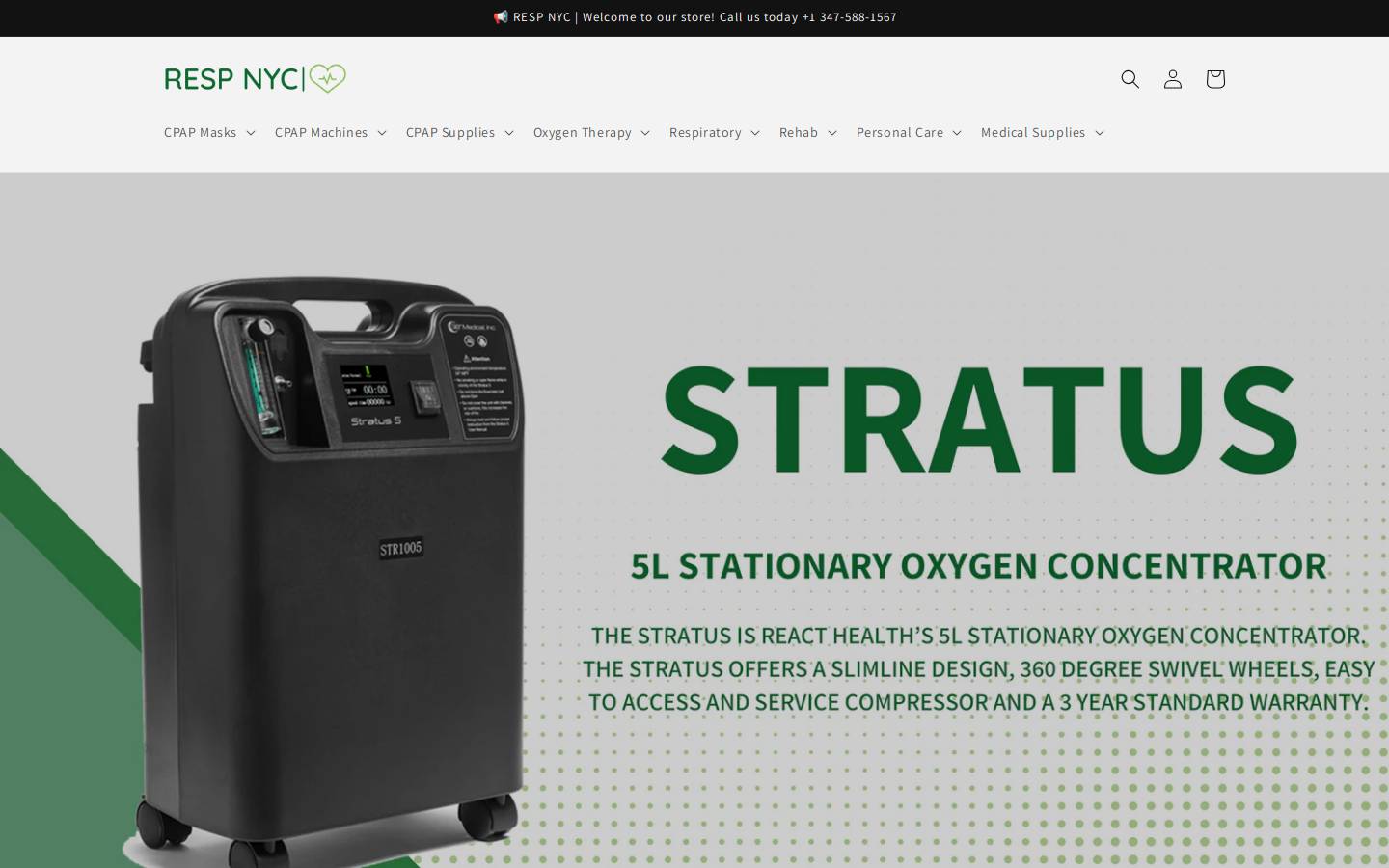 Resp NYC homepage screenshot