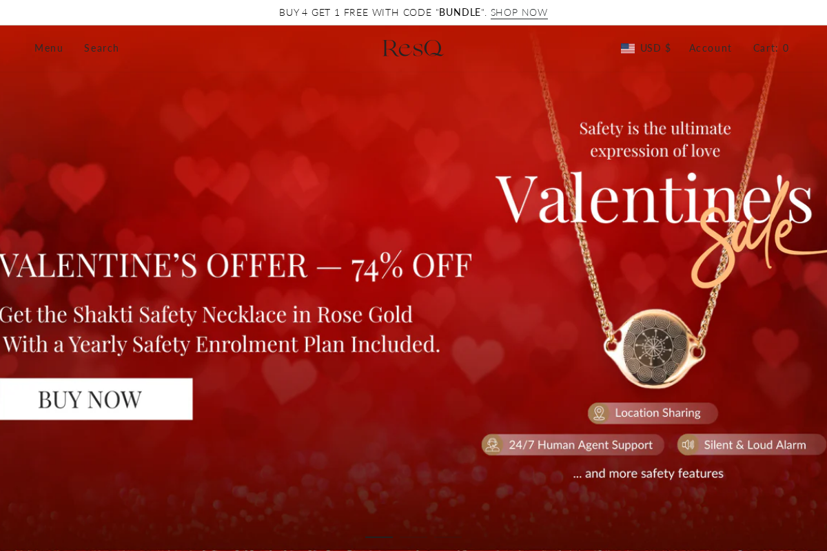 ResQ homepage screenshot