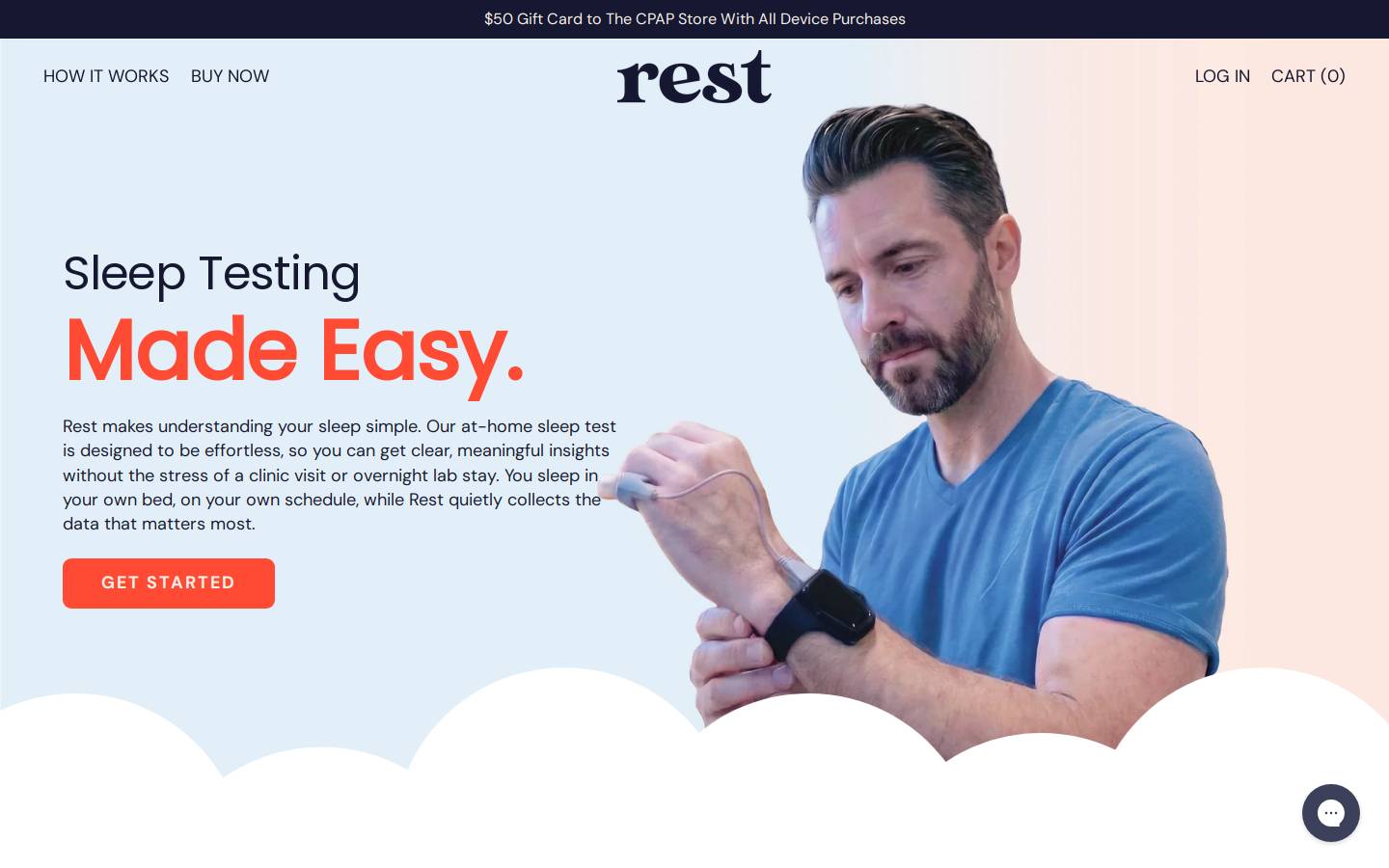 Rest homepage screenshot