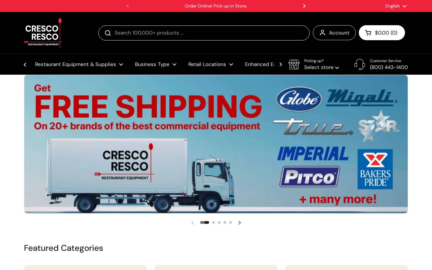 Cresco Resco homepage screenshot